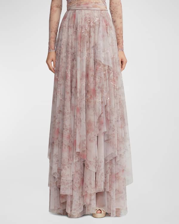 Ralph Lauren Collection Emilien Silk Taffeta Skirt | Neiman Marcus