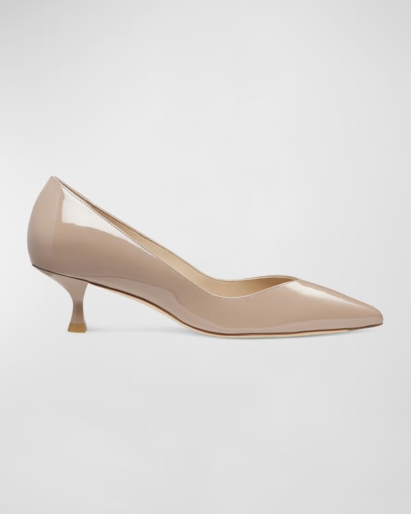 Something Bleu Cliff Bow D'orsay Kitten-Heel Pumps | Neiman Marcus