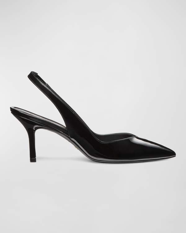 Stuart Weitzman Stuart Metallic Net Slingback Pumps Neiman Marcus