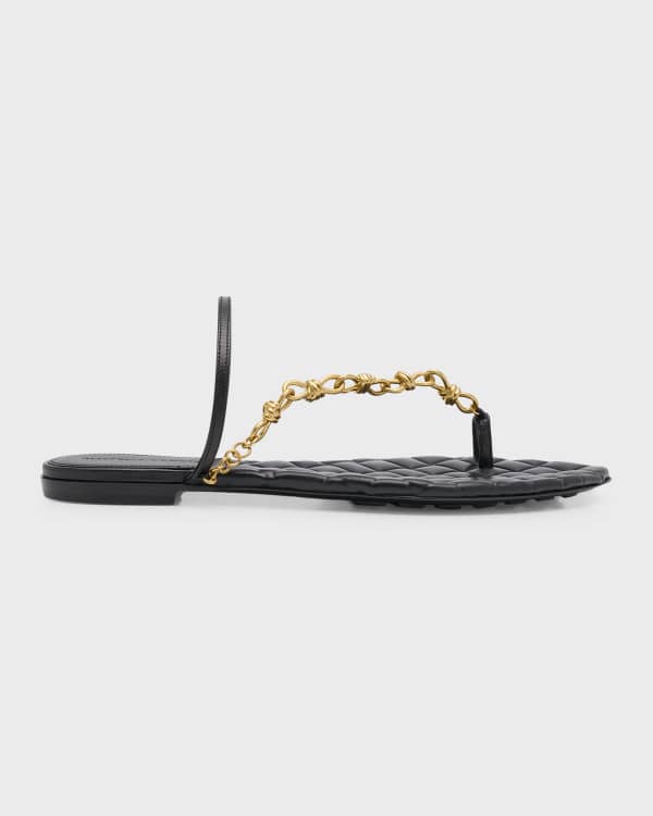 ONE STUD CALFSKIN FLAT THONG SANDAL