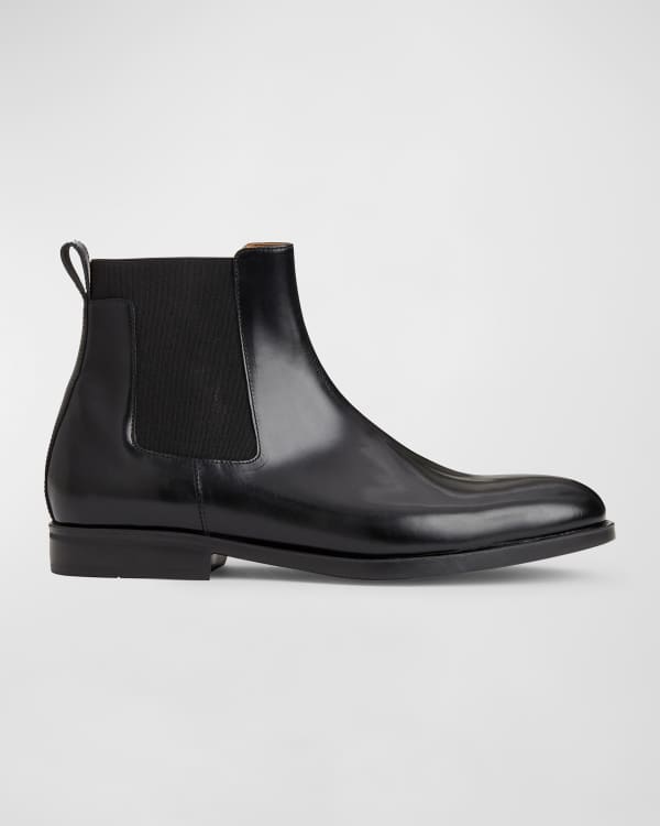 Louis Vuitton black Leather Kensington Chelsea Boots