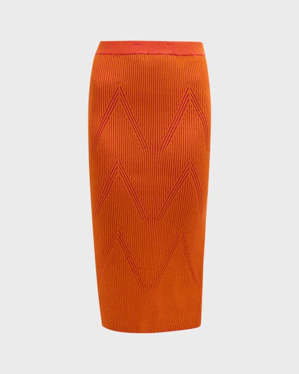 Orange leopard print pencil skirt outlet
