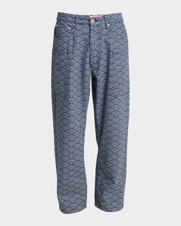 THE CERAMICIST / Mens Black Denim Relaxed 3 Button Pant main image 1