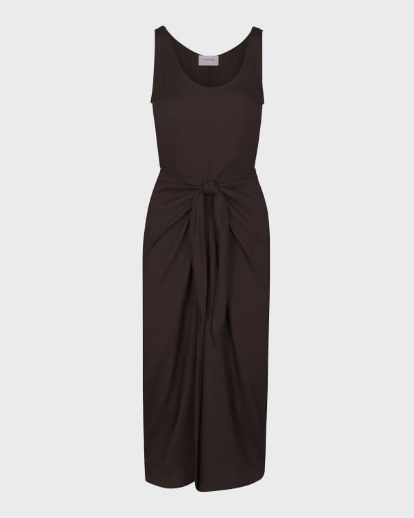 Tory burch embroidered satin slip dress online