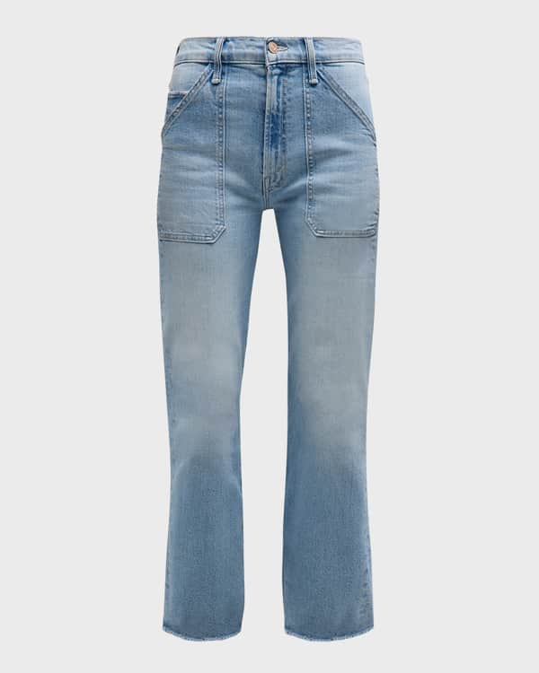 MOTHER The Rambler Zip Ankle Floral Jeans | Neiman Marcus