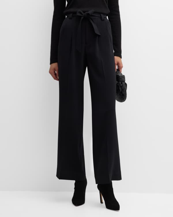 Pants & Jeans, Escada Womens Wool Crepe Wide Leg Pants Black