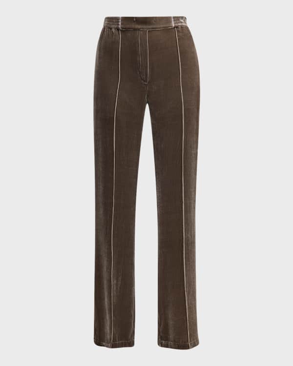 Rag Bone Poppy Velvet High Rise Cropped Pants Neiman Marcus