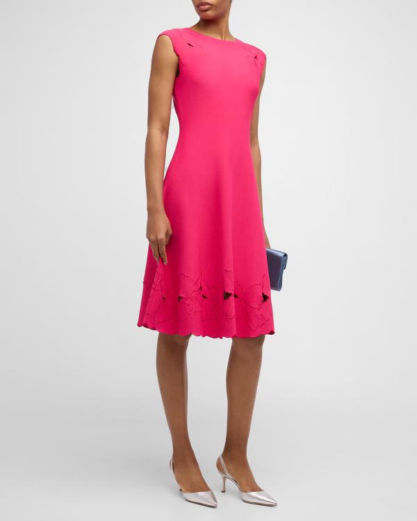 HERMES JACQUARD SHIRT DRESS WITH TIE NECK 276149