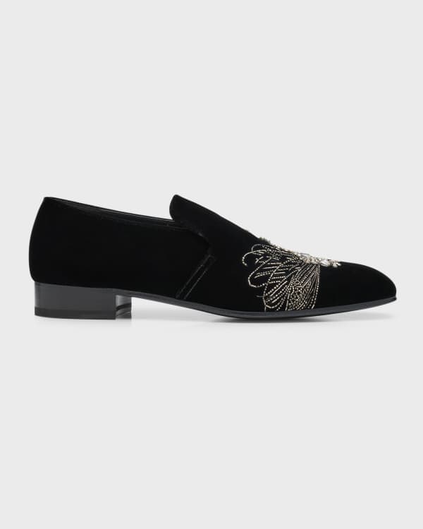 Alexander McQueen Men s Calf Suede Slip On Dress Shoes Neiman Marcus