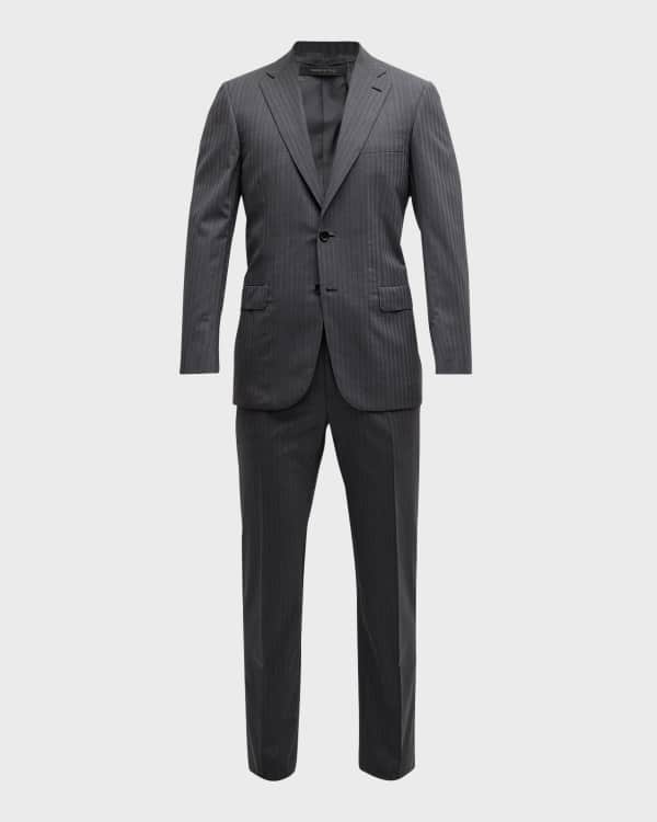 Brioni Men s Navy Steep Twill Three Piece Suit Neiman Marcus