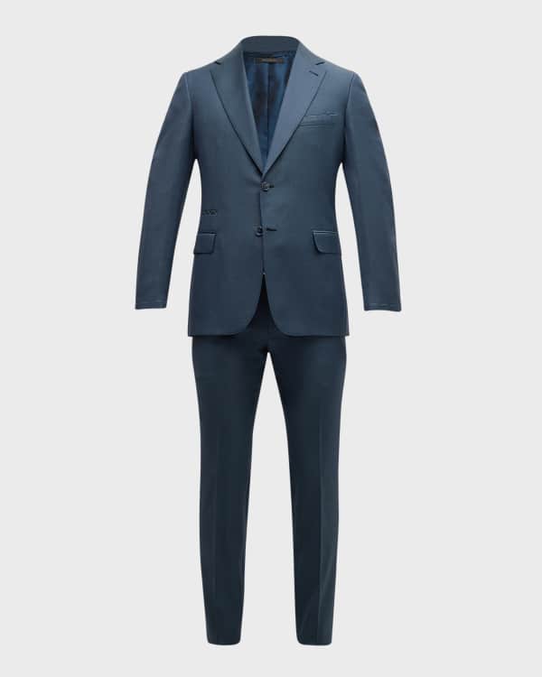 Brioni Men's Navy Steep Twill Three-Piece Suit | Neiman Marcus Brioni Men's Navy Steep Twill Three-Piece Suit | Neiman Marcus