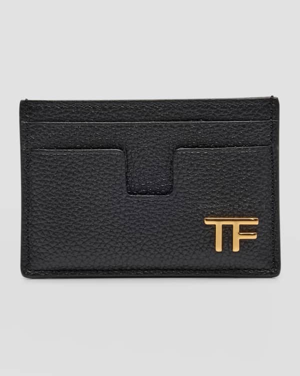 Saint Laurent Gaby YSL Quilted Leather Card Case | Neiman Marcus