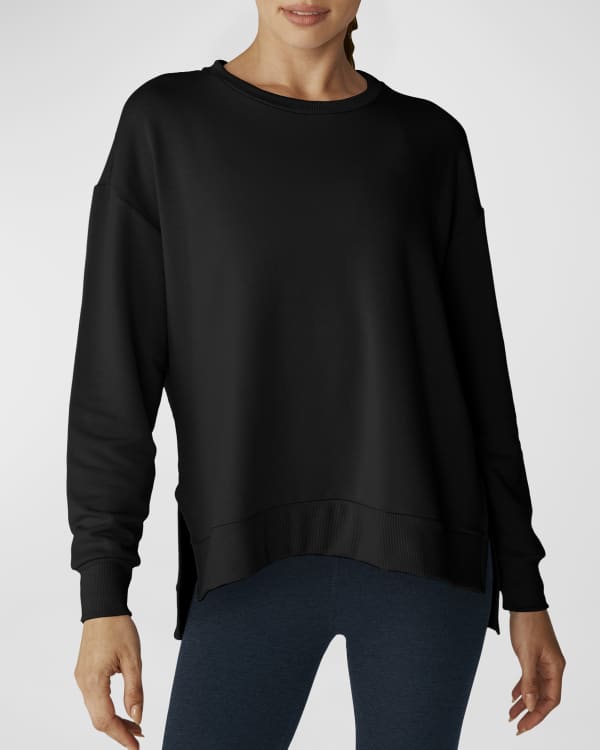 ALO Yoga, Sweaters, Alo Yoga Accolade Crew Neck Pullover Sweatshirt Brown  Size L Oversized