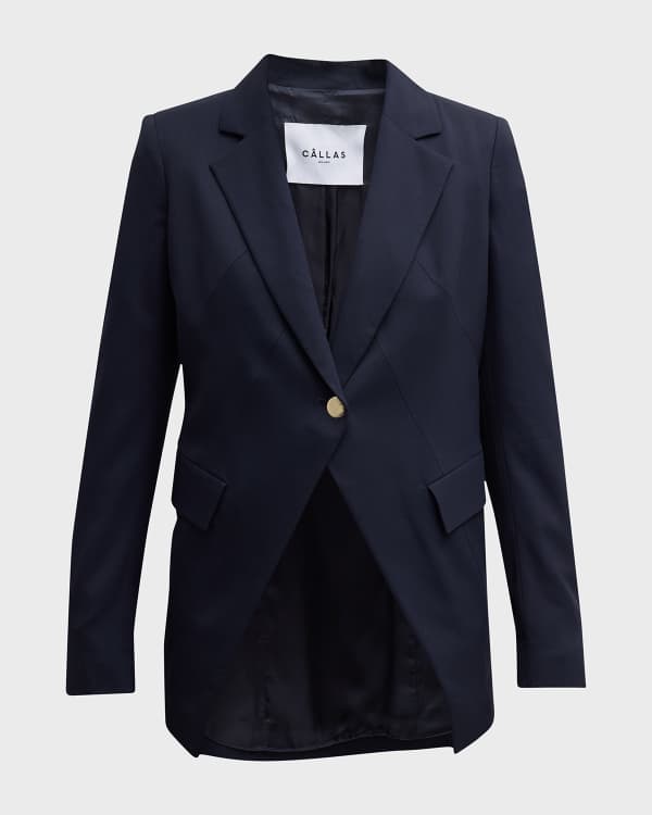 Eileen fisher velvet notch collar blazer sale