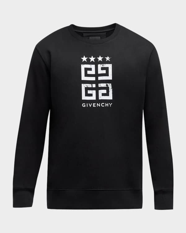 Givenchy Men's Distressed Logo Crewneck Sweatshirt