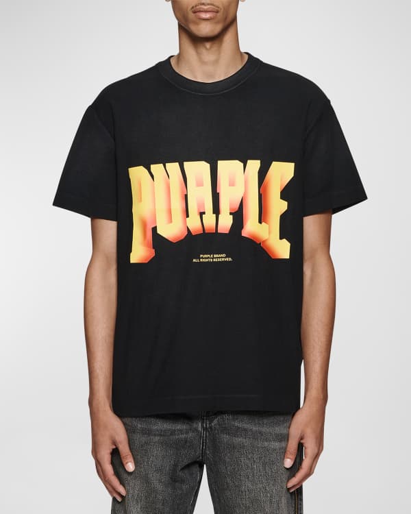 PURPLE Men's Graphic Textured Jersey T-Shirt