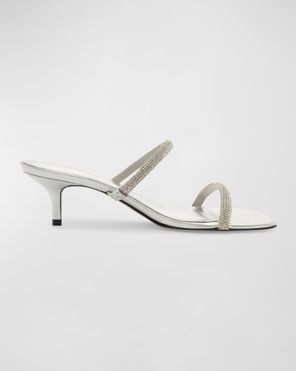 Schutz Hilda Metallic Crisscross Sandals Neiman Marcus