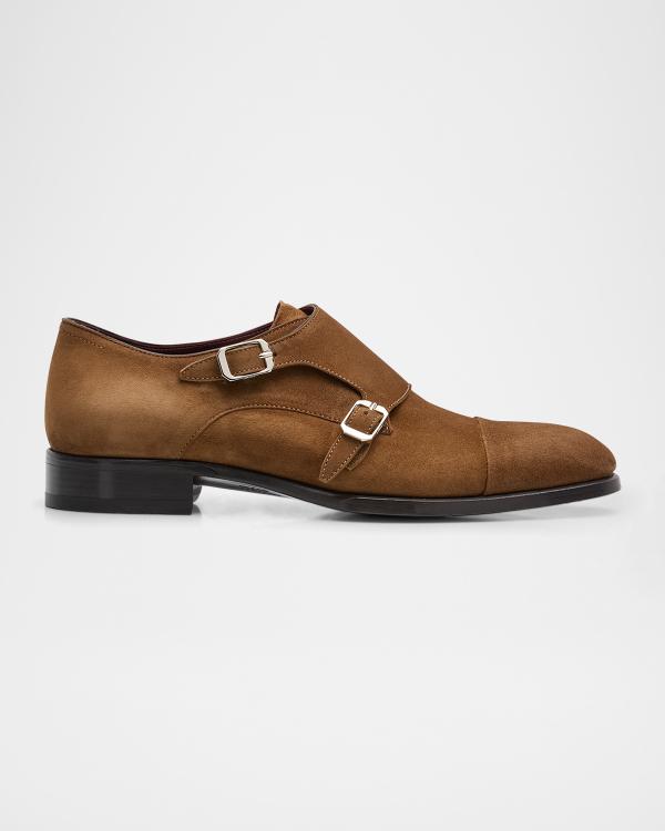 Brioni Men's Milano Leather Cap-Toe Derby Shoes | Neiman Marcus