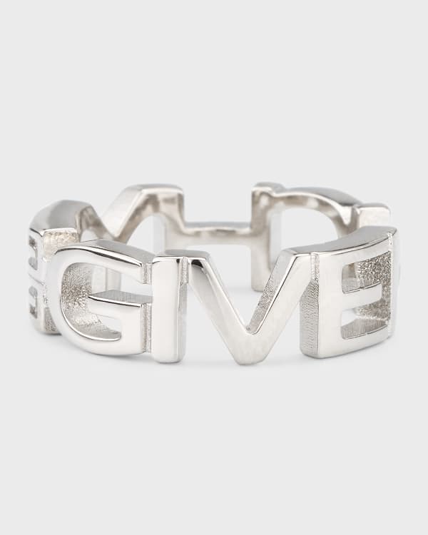 Givenchy Men's 2G Silvery Ring | Neiman Marcus