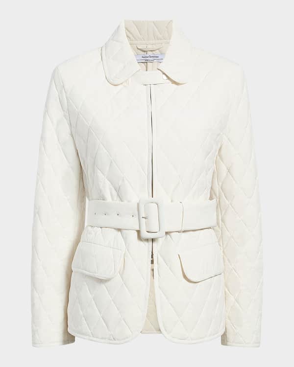 Burberry Franwell Embroidered Crest Quilted Jacket Neiman Marcus
