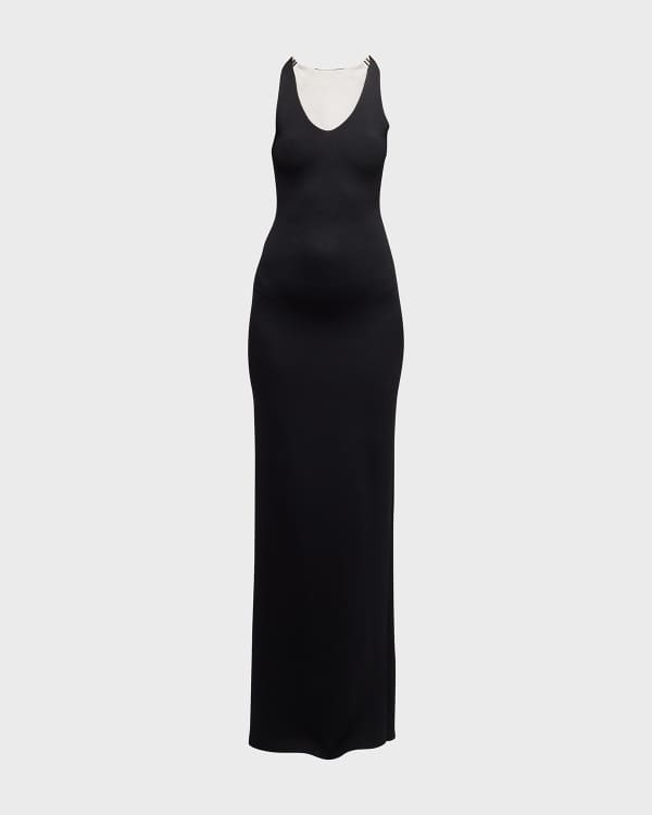 Cutout strapless crêpe maxi dress in black - Monot