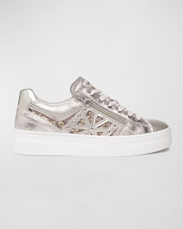 Irving mesh and cheetah calf hair stripe sneaker sale