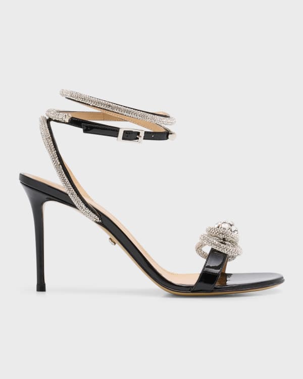 Jacquemus Les Doubles Ankle-Strap Embossed Sandals | Neiman Jacquemus Les Doubles Ankle-Strap Embossed Sandals | Neiman