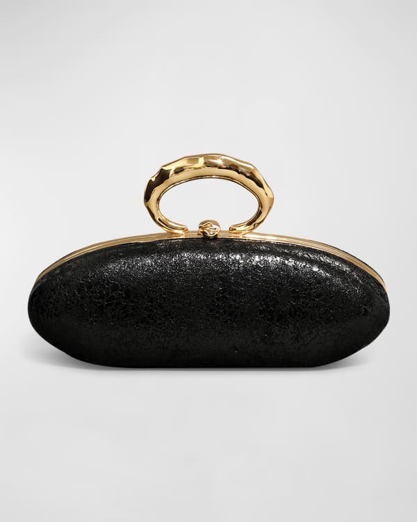 Alexis Bittar Molten Metallic Ring Clutch Bag | Neiman Marcus