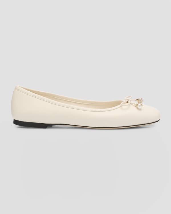 Chloe Oracia Grommet Leather Ballerina Flats | Neiman Marcus