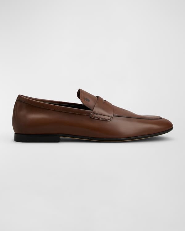 Tod's ZF Mocassino Leather Penny Loafers | Neiman Marcus