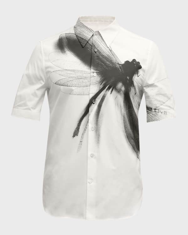 Alexander McQueen Solarised Flower short-sleeved shirt - Grey