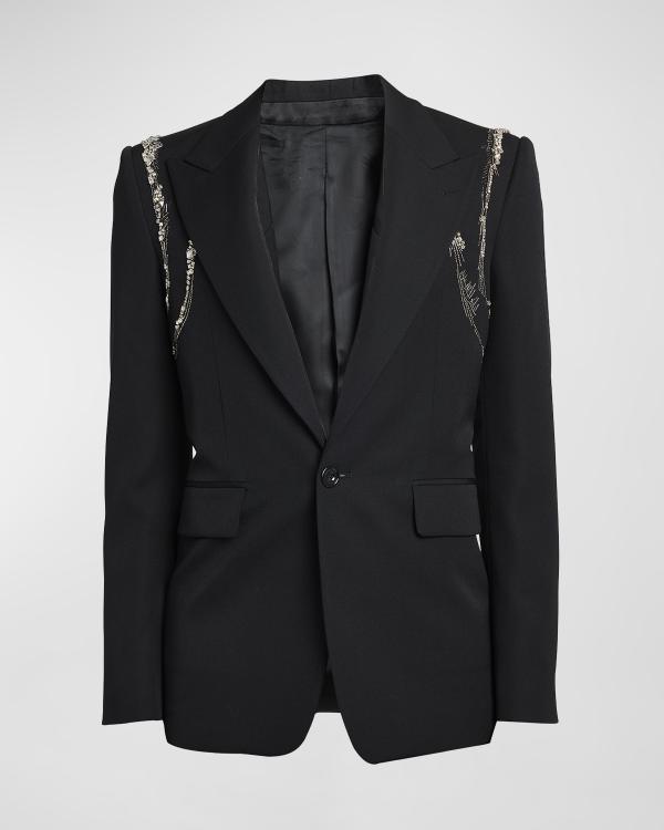 Givenchy Men's U-Lock Harness Slim Suit Jacket | Neiman Marcus