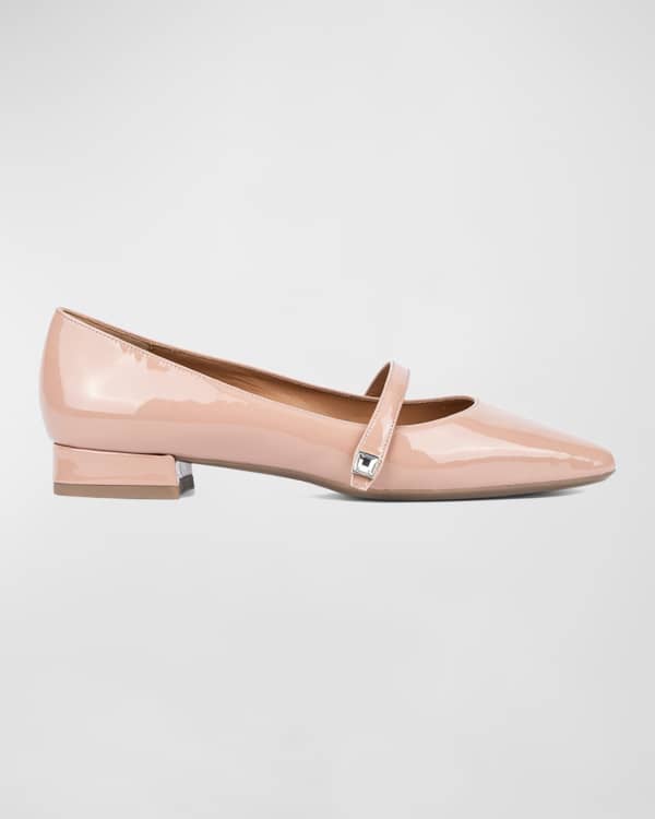 Aquatalia Qlaire Patent Mary Jane Ballerina Flats Neiman Marcus