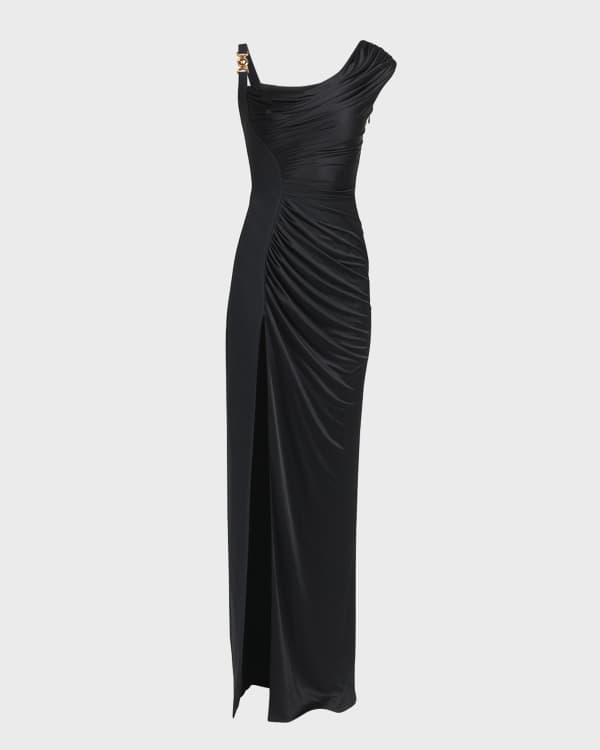 dress that's white and gold Versace by Donatella Versace - Black Women Party/Cocktail Dress main image 0
