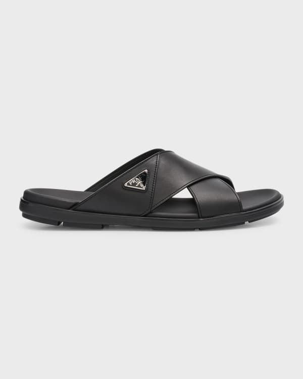 Versace Men's Jacquard Logo Medusa Mules | Neiman Marcus Versace Men's Jacquard Logo Medusa Mules | Neiman Marcus