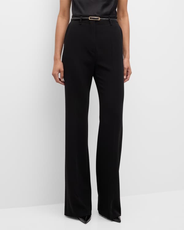 Cushnie High Waisted Pants With Slight Flare Leg In White