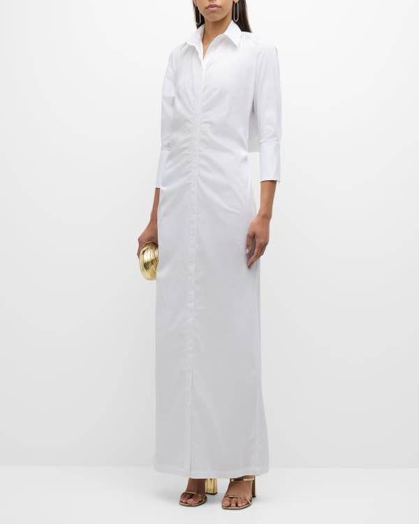 STAUD Vincent Button-Front Dress | Neiman Marcus