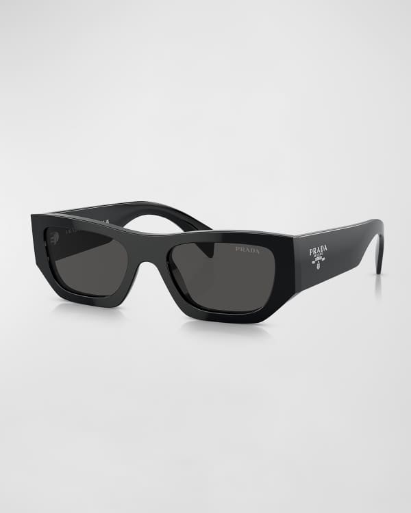 【在庫僅少】 Square Half-Rim Men's Prada Sunglasses Marcus Neiman | 小物