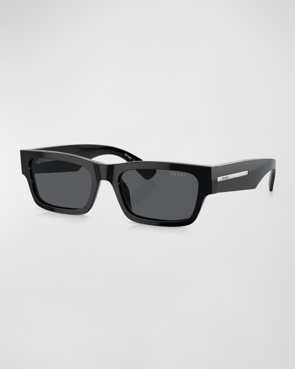 Prada Men's Geometric Rectangle Acetate Sunglasses