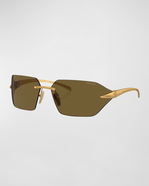 Cartier Rimless Geometric Metal Sunglasses | Neiman Marcus