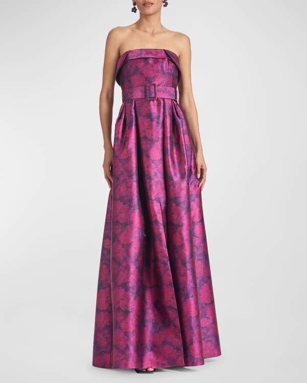 Sachin & Babi Brielle Floral-Print Strapless Gown | Neiman Marcus