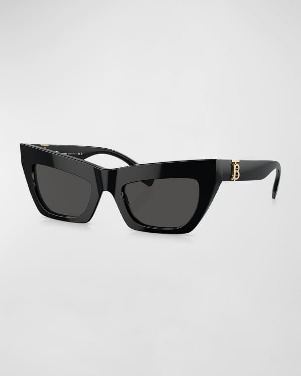 Burberry Check Acetate Cat Eye Sunglasses Neiman Marcus
