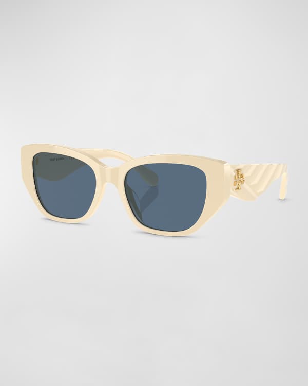 Salvatore Ferragamo Fiore Rimless Cat Eye Sunglasses w Crystal