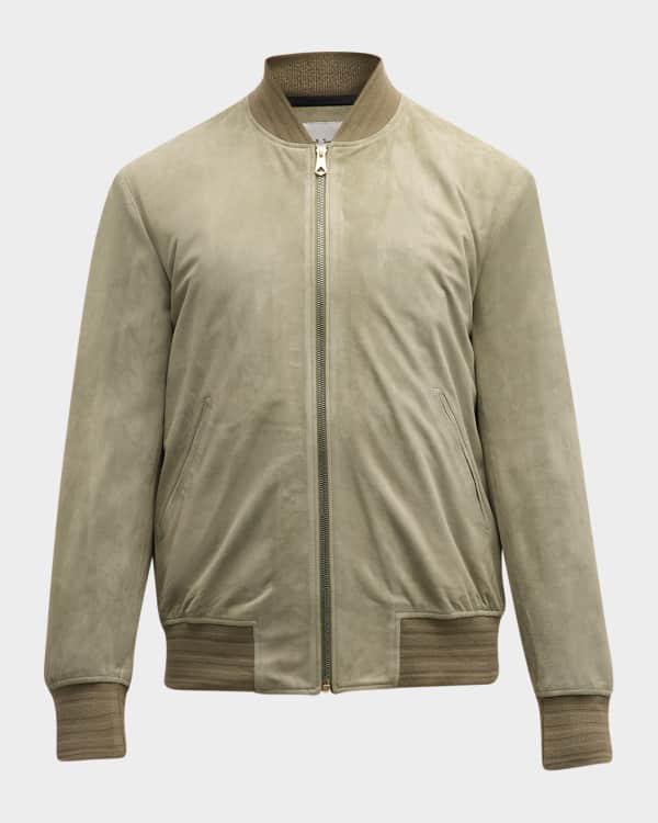 Paul Smith Black Zip Leather Bomber Jacket In 79 Black - 56