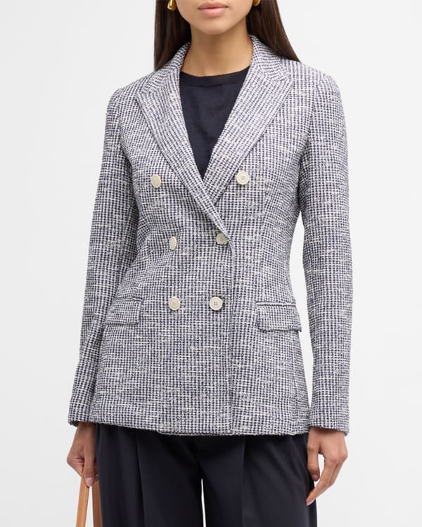 Polo Ralph Lauren Stretch Wool Double Breasted Blazer | Neiman Marcus