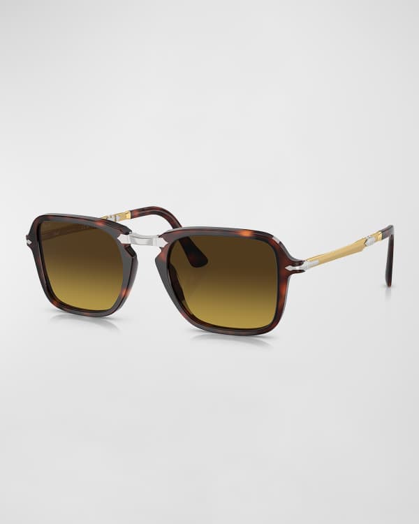 Persol Men's 55mm Double-Bridge Acetate Aviator Sunglasses | Neiman Marcus
