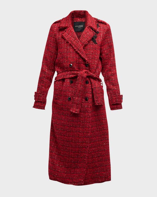 Burberry alligator wrap trench coat top