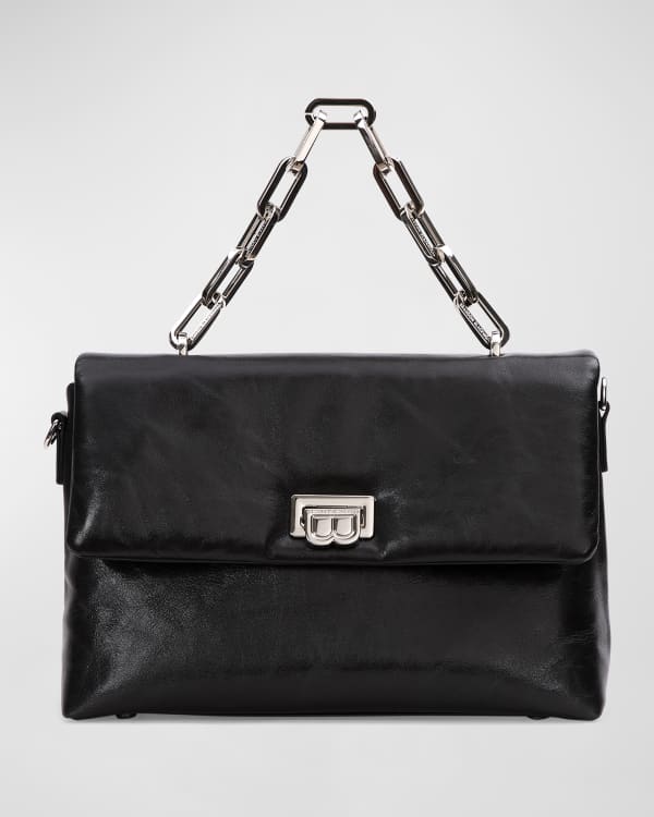 Silver Cracked Leather Nia Bag | Luxury Designer Bags | Brandon Blackwood