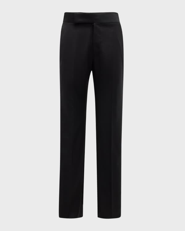 Men's Black Luxury Wool Blend Tuxedo Pants main image 0