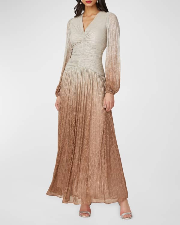 Aidan mattox cold shoulder beaded gown on sale